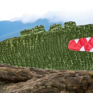 Isaac Mizrahi Kids Sleeping Bag Crocodile Alligator Nap Sack Blanket 53" Gift